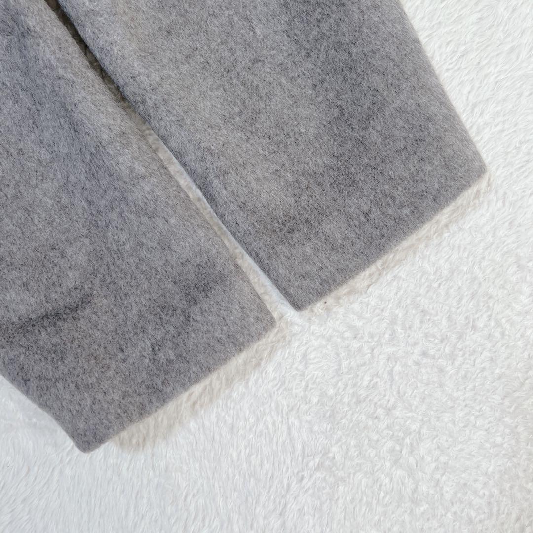 24AW✨ティッカ ウールショートコート ピーコート グレー 6.4万