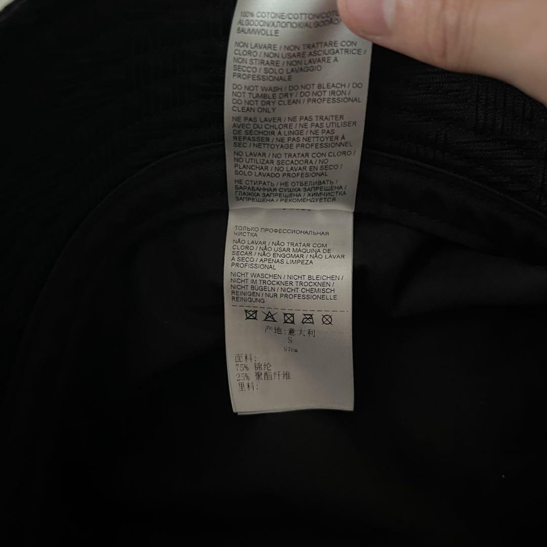 美品 ボッテガヴェネタ バケットハット ブラック 黒 Sサイズ 帽子 近年モデル