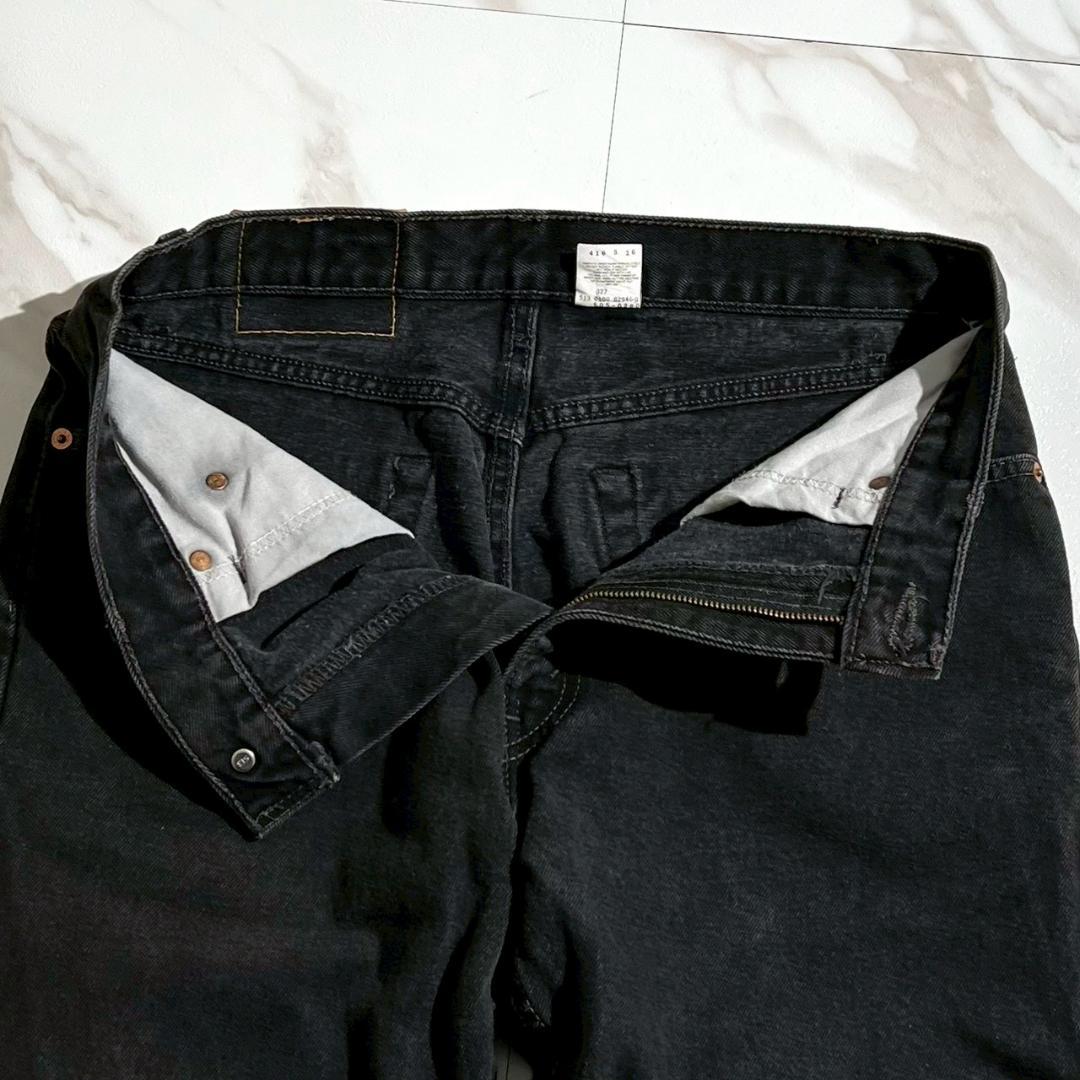 90s 00s　USA製　リーバイス505　後染めブラック　ブラックデニム　黒