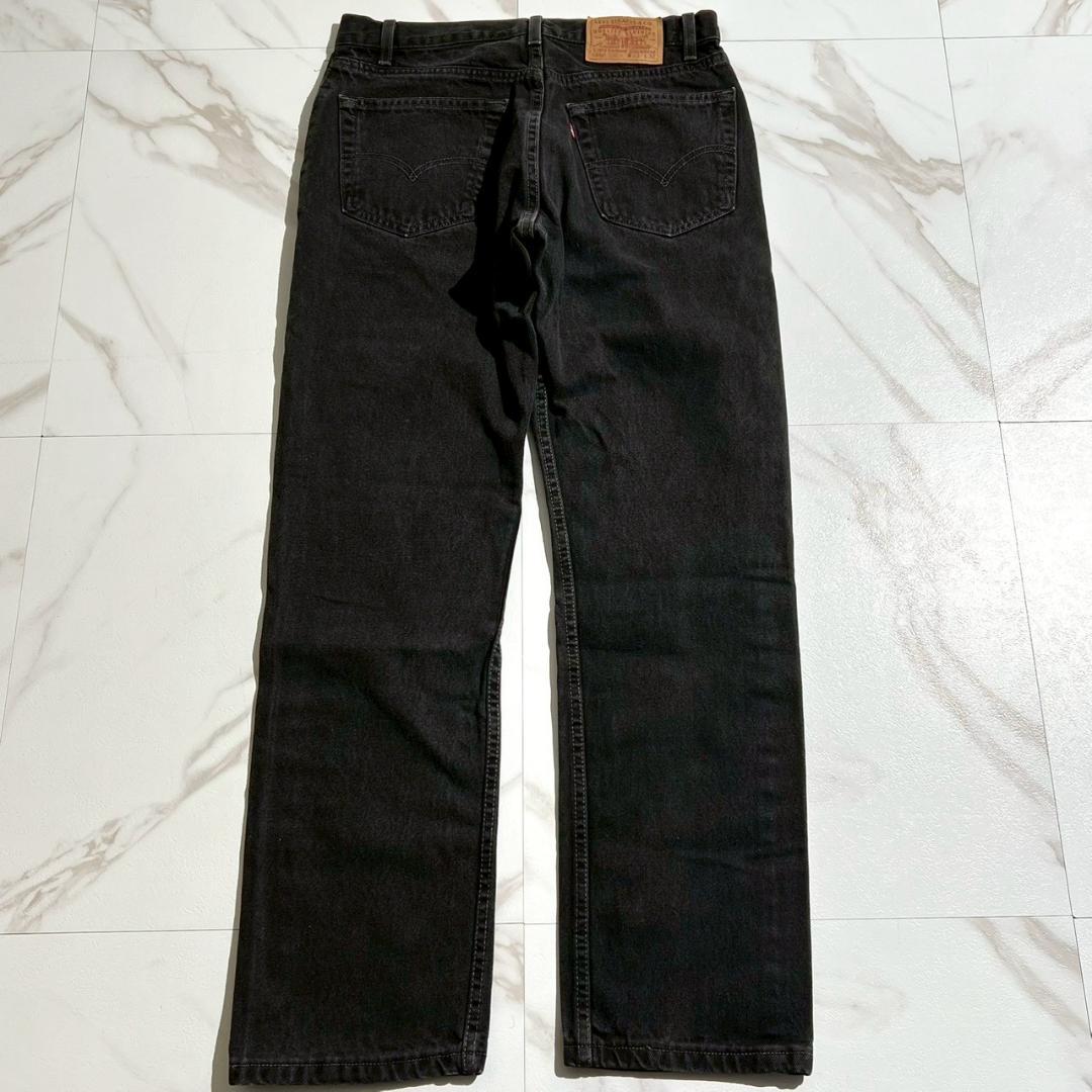 90s 00s　USA製　リーバイス505　後染めブラック　ブラックデニム　黒