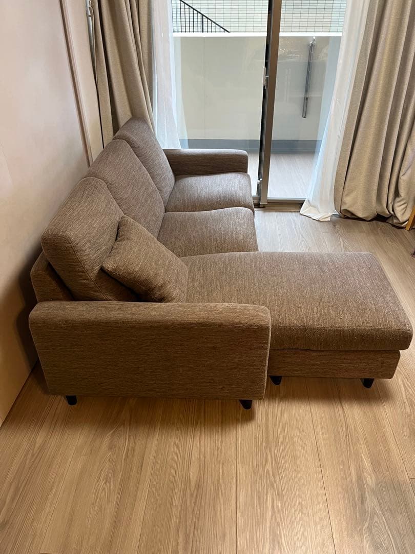 【引き取り限定＠東京】ニトリ　カウチソファ　布張り