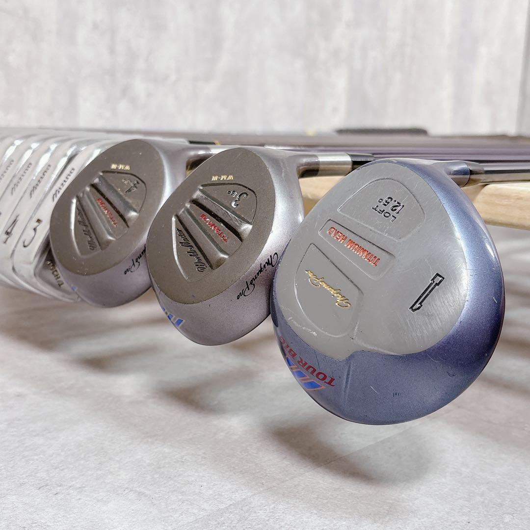 T102 ミズノ プロ ゴルフクラブ メンズ フルセット 14点 白 初心者