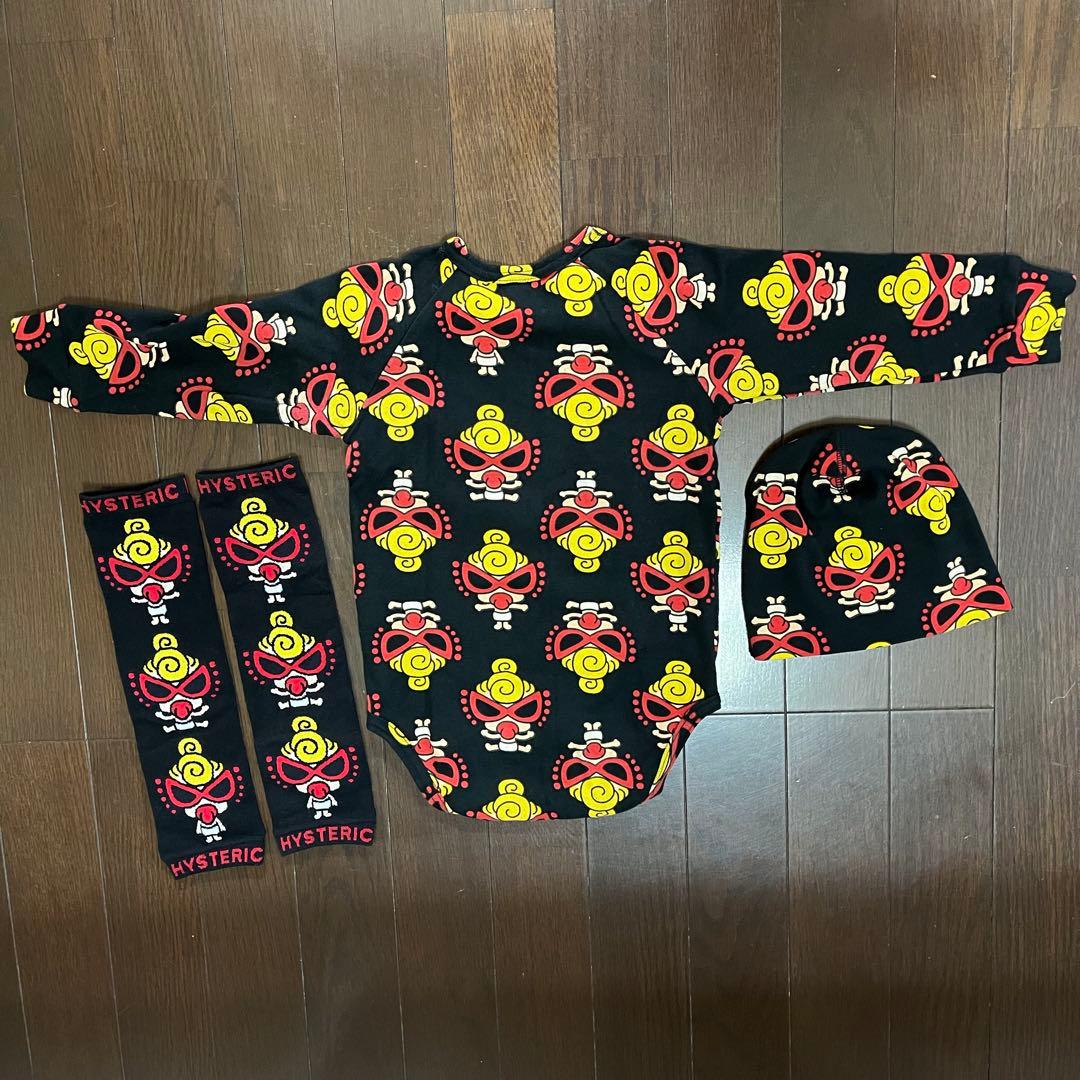 ヒステリックミニ ロンパース 帽子 レッグウォーマー3点セット