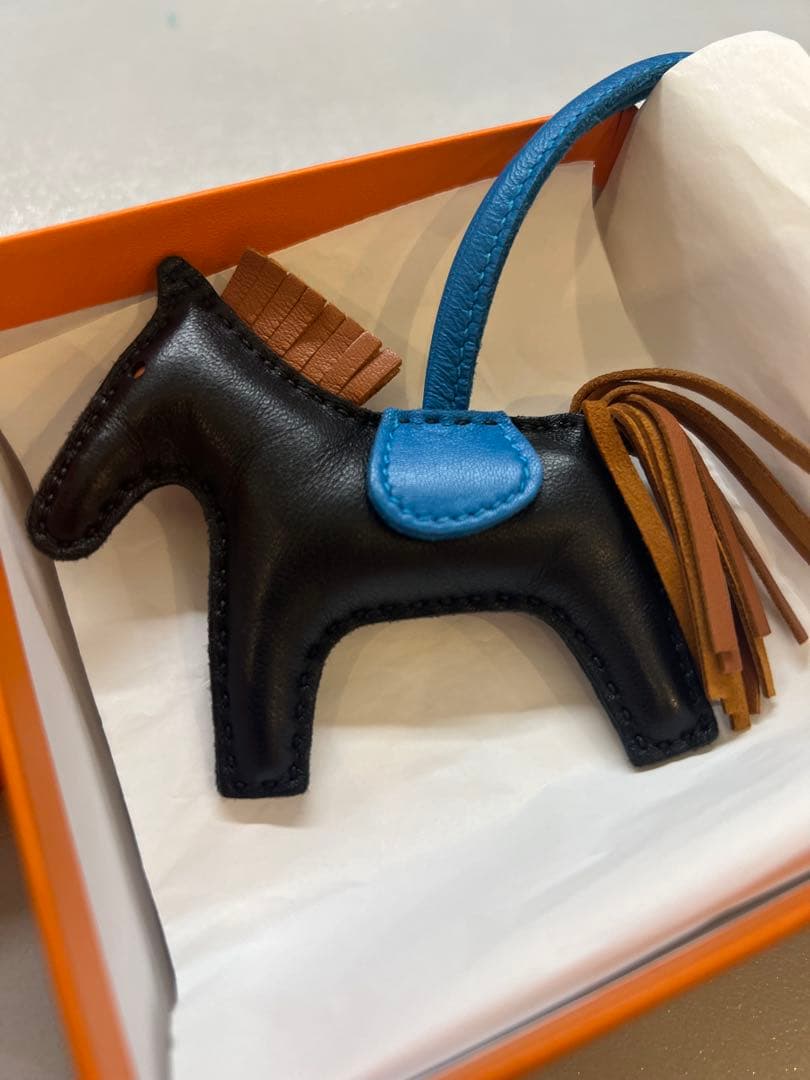 HERMES エルメス　ロデオ PM ブラック×ブルー×ブラウン