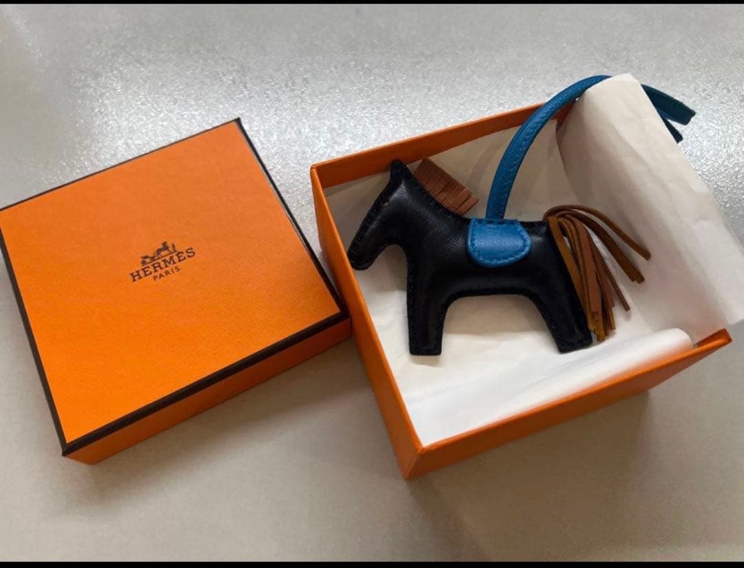 HERMES エルメス　ロデオ PM ブラック×ブルー×ブラウン