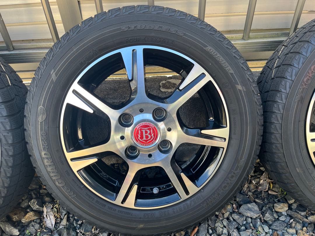 ゆず❷ 155/65R13 ホイール スタッドレス2本セットIG50