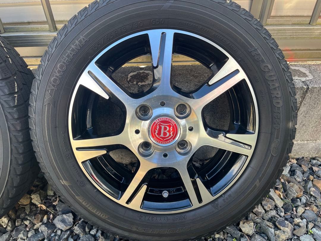 ゆず❷ 155/65R13 ホイール スタッドレス2本セットIG50