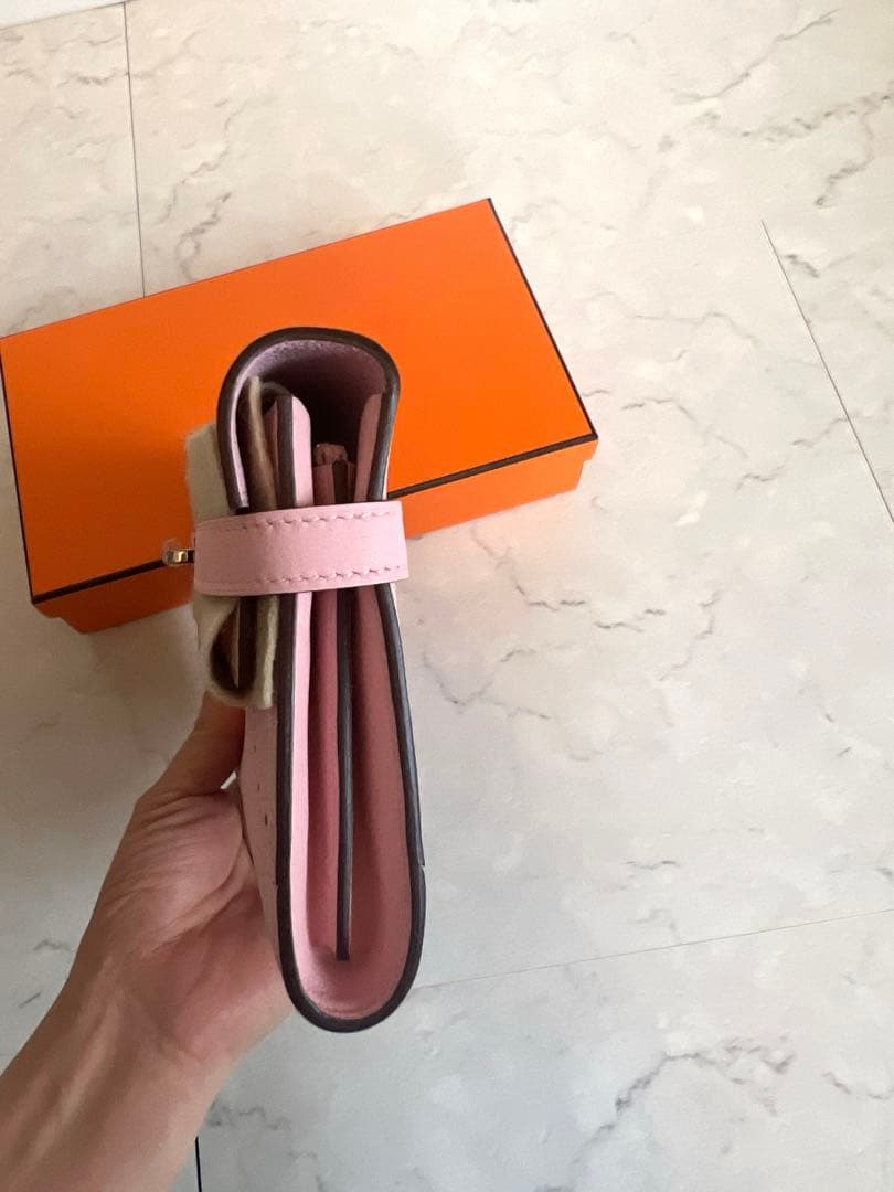 HERMES 【新品・未使用品】エルメス ケリーウォレット ギリーズローズサクラ
