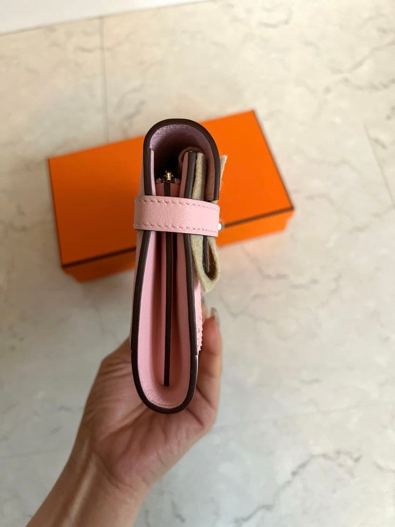 HERMES 【新品・未使用品】エルメス ケリーウォレット ギリーズローズサクラ