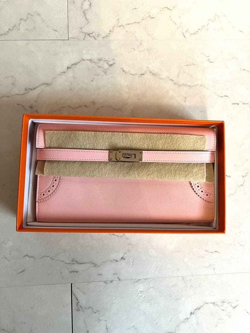 HERMES 【新品・未使用品】エルメス ケリーウォレット ギリーズローズサクラ