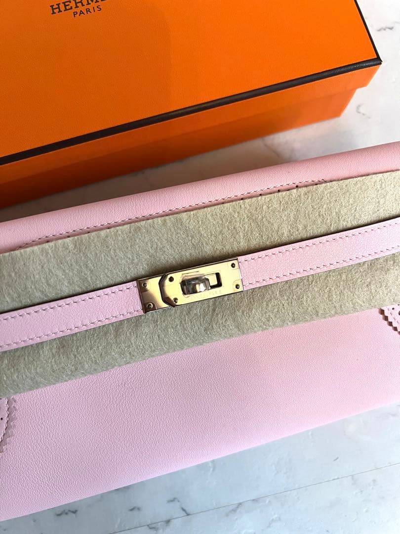 HERMES 【新品・未使用品】エルメス ケリーウォレット ギリーズローズサクラ