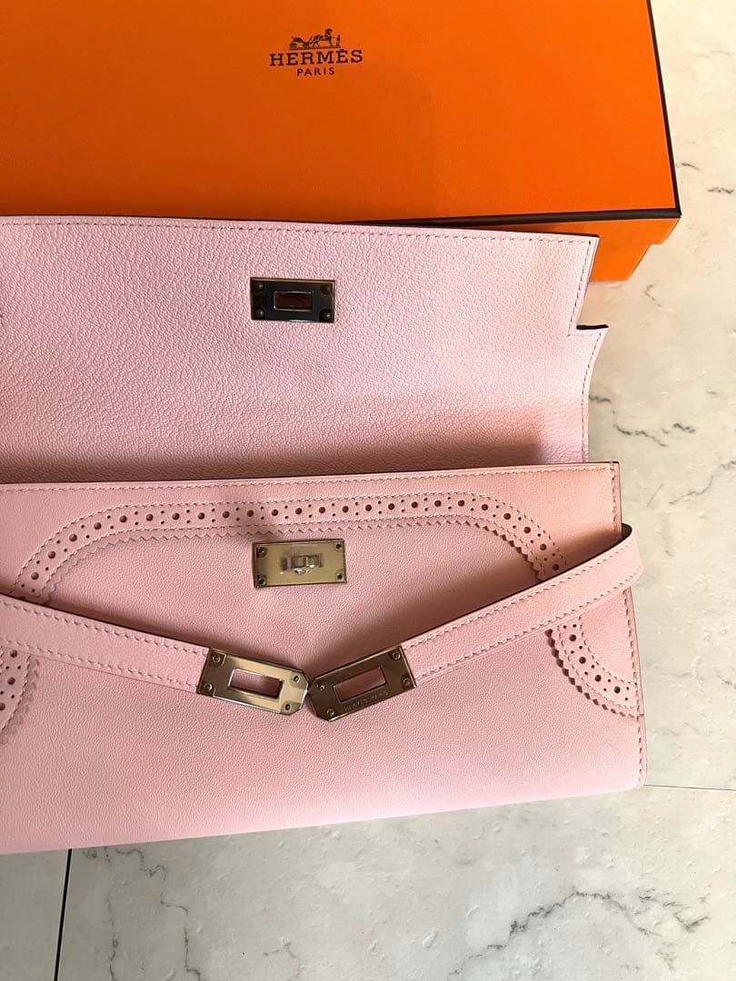 HERMES 【新品・未使用品】エルメス ケリーウォレット ギリーズローズサクラ