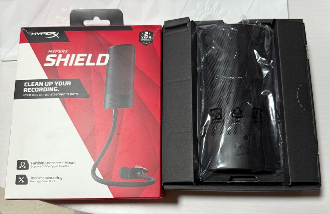 HyperX QuadCast S スタンドアロンマイク 専用ポップガードセット