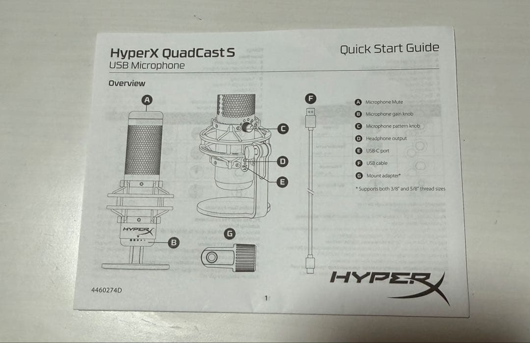 HyperX QuadCast S スタンドアロンマイク 専用ポップガードセット
