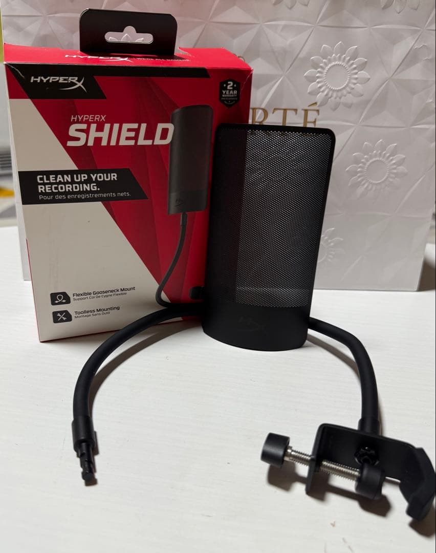 HyperX QuadCast S スタンドアロンマイク 専用ポップガードセット