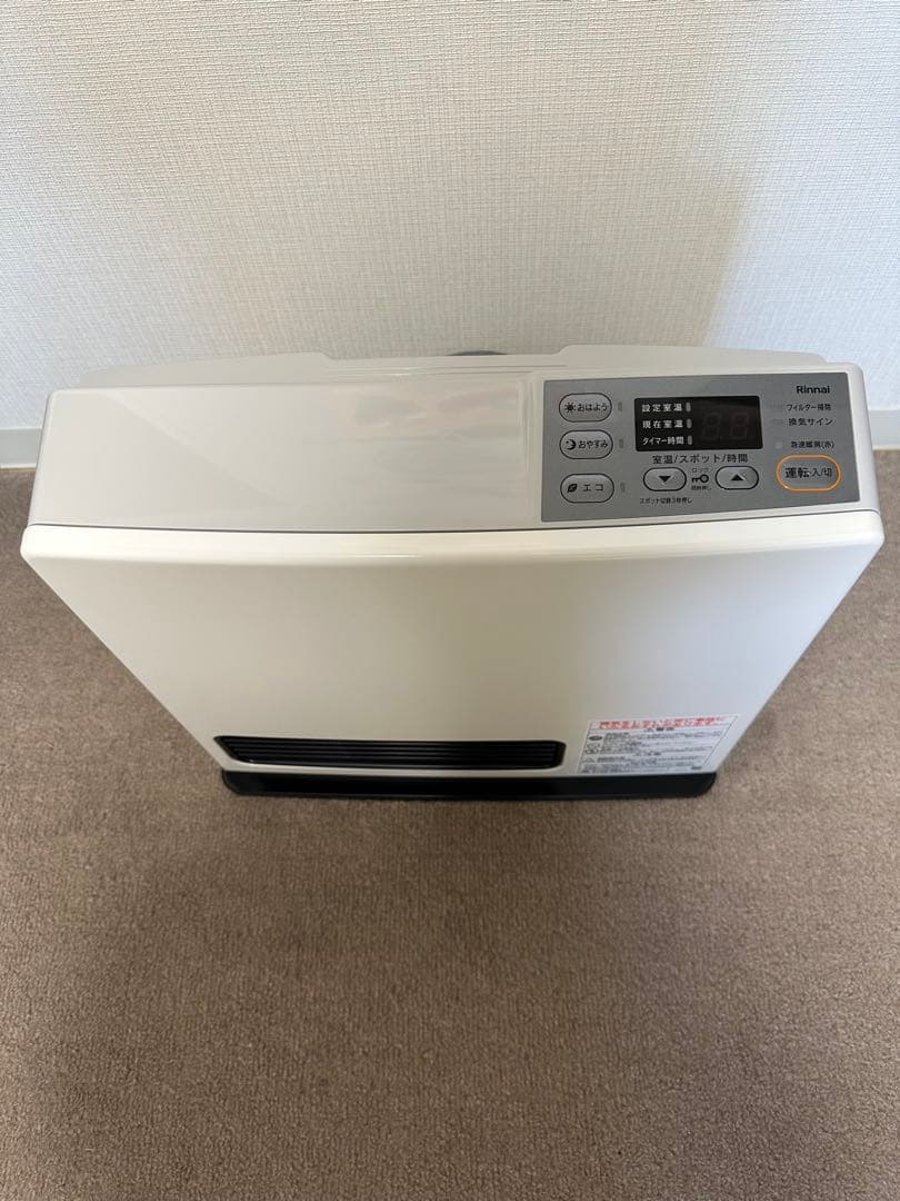 【超美品ほぼ未使用】ガスファンヒーター リンナイ RC-N206E ガスコード付