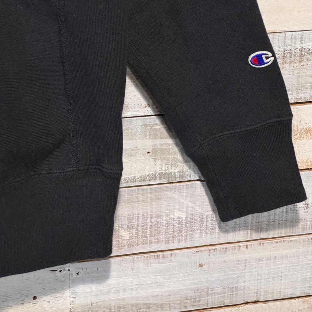チャンピオン リバースウィーブ 青タグ 復刻 3段プリントスウェットXL 黒