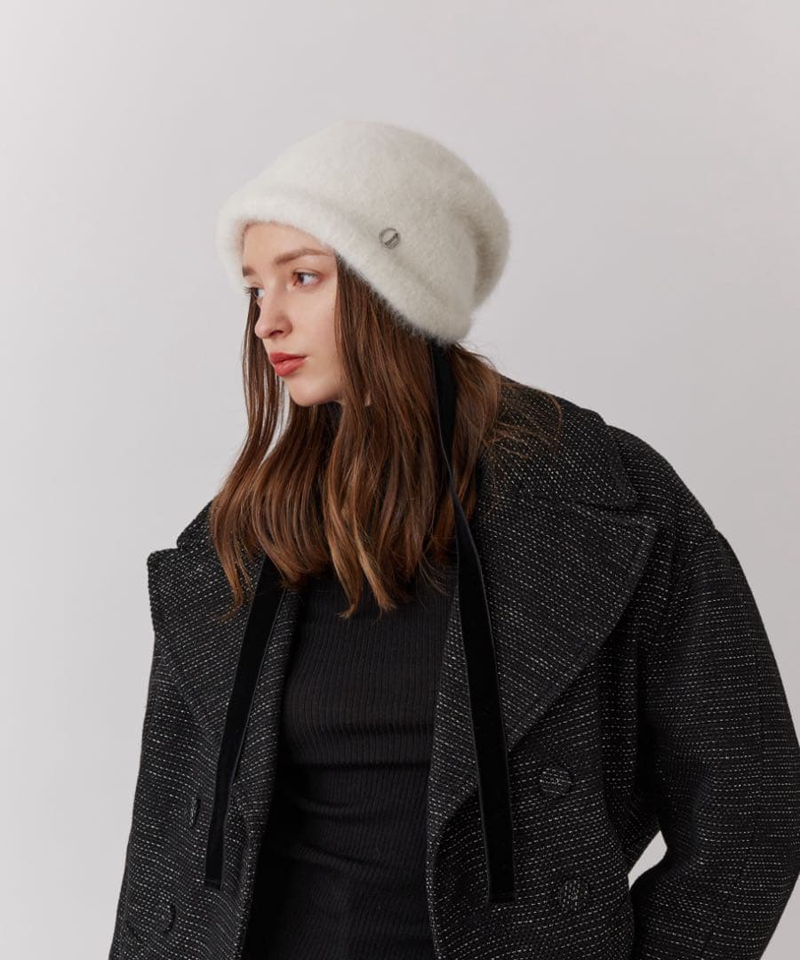 【新品タグ付き】Chapeau d' O Lame Angora Hood