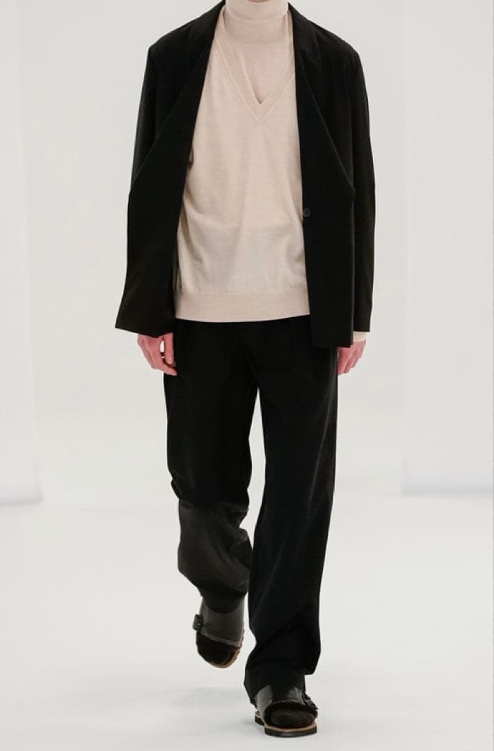 パンツ SUPER FINE WOOL COTTON TWILL SLACKS