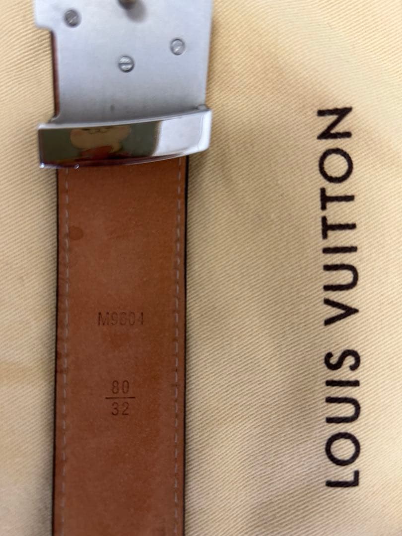 LOUIS VUITTON ルイヴィトン エピ ブラックベルト 80/32