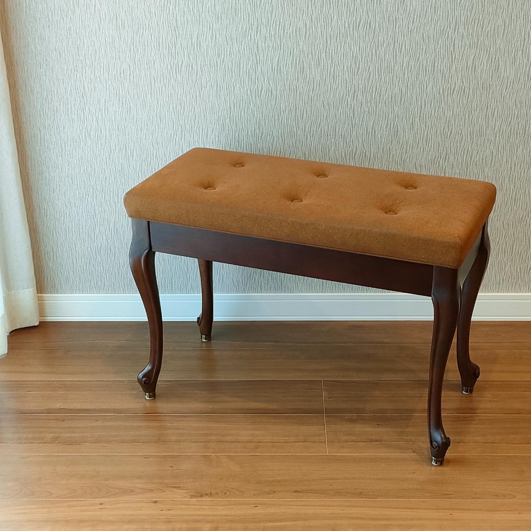 希少　アンティーク　ピアノ椅子　長椅子　猫脚　ベンチタイプ