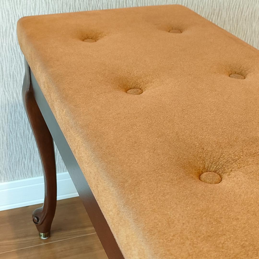 希少　アンティーク　ピアノ椅子　長椅子　猫脚　ベンチタイプ