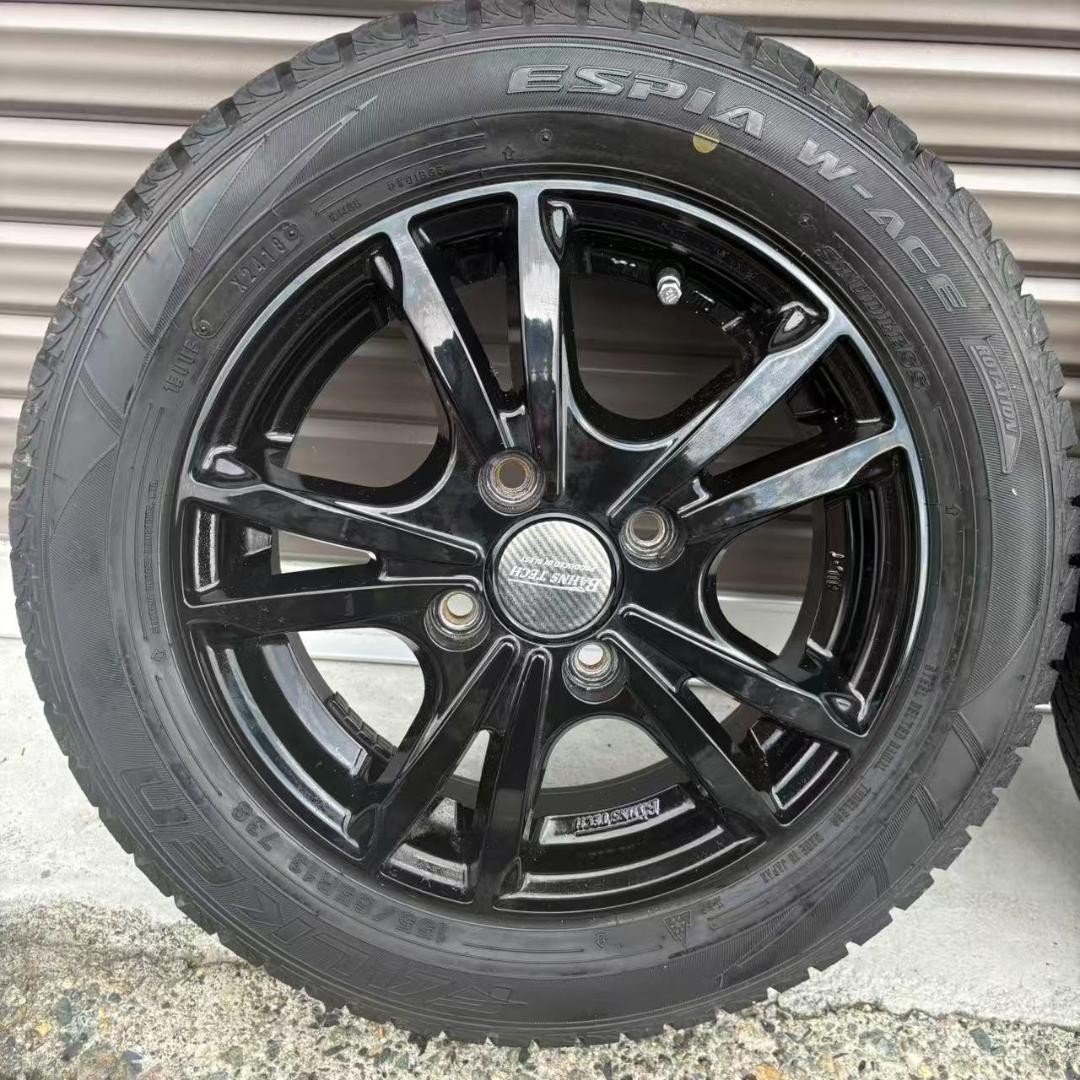 「A」【2件同時購入必須】軽スタッドレス＋ホイールセット（2本ずつ2件で4本）