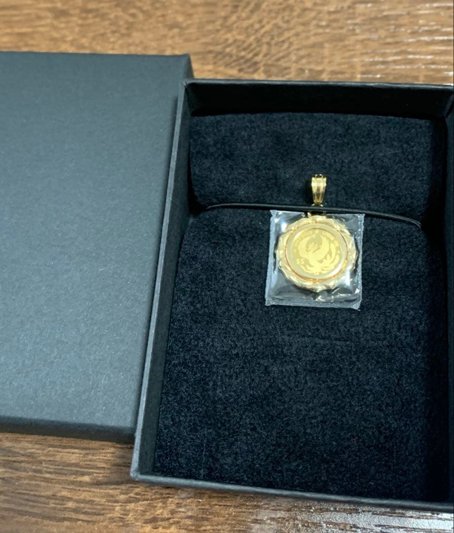 フェニックスチャーム　ペンダントトップ　ネックレス　K24×K18