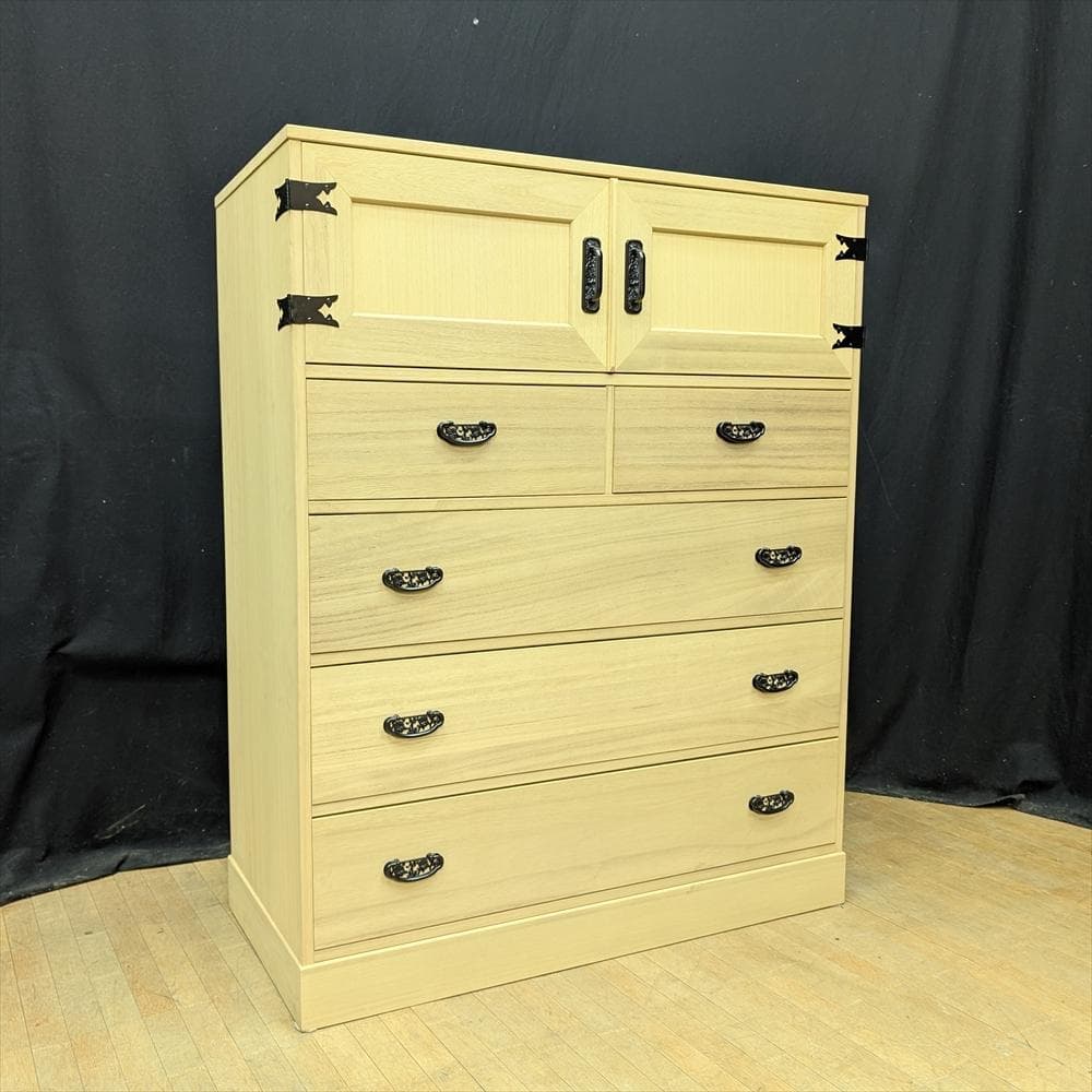 マーゼルン　肥前桐民芸　天然木 桐　とのこ仕上げ　整理箪笥　和箪笥　箪笥　タンス