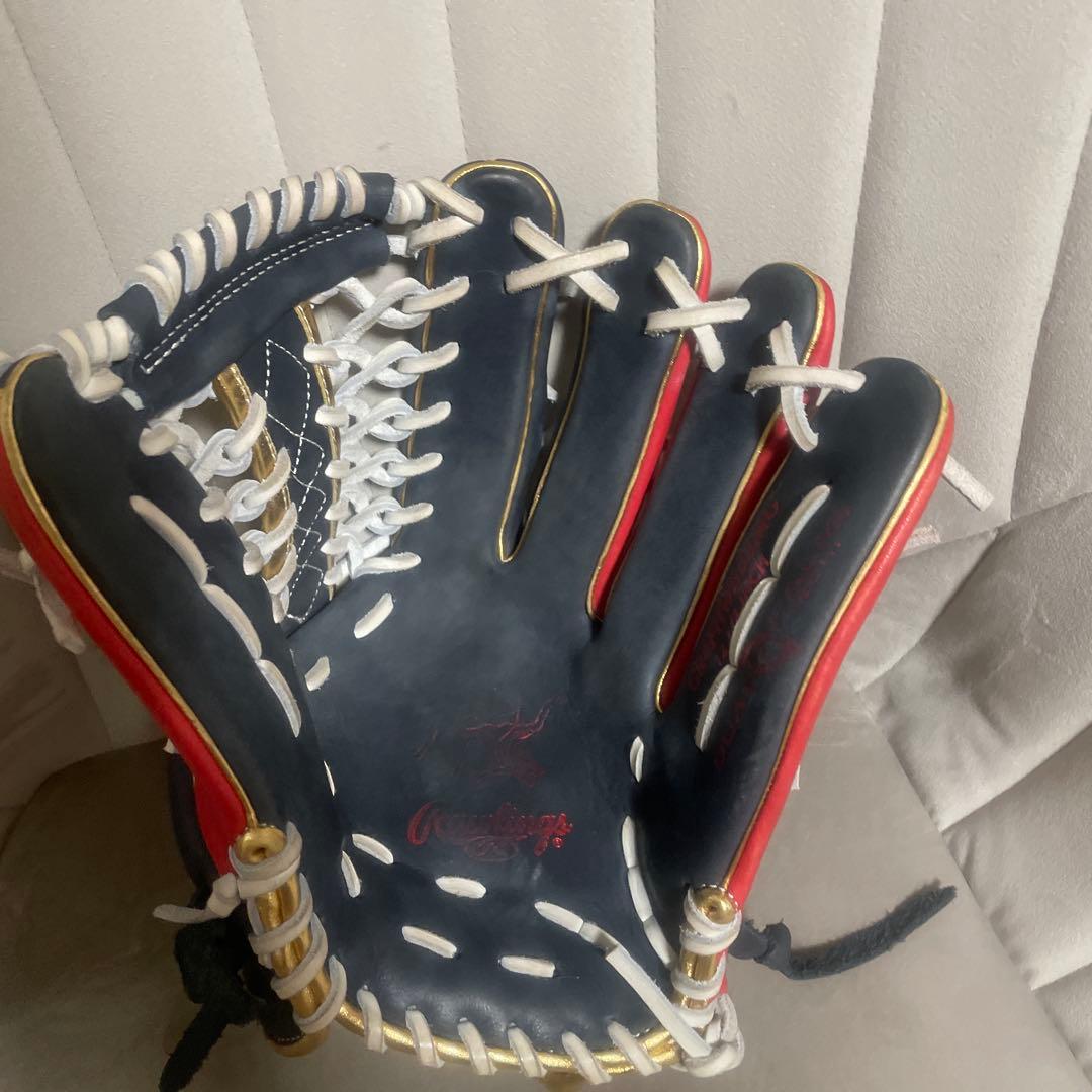 Rawlings 軟式グローブ 黒赤ウィザード