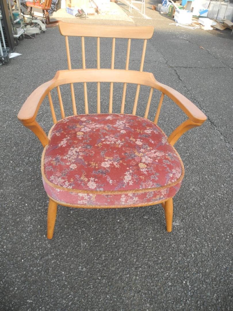 こ*う様 C15５）キツツキマークの飛騨産業　アームチェア／旧ロゴ　ヴィンテージ