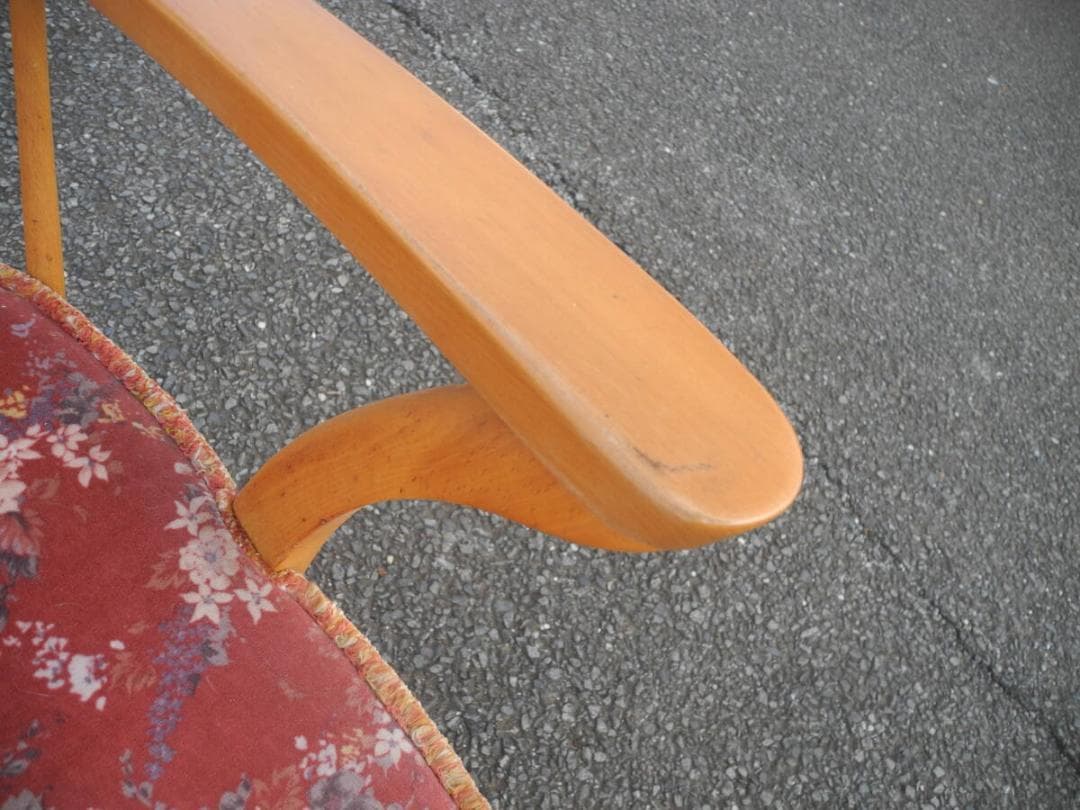 こ*う様 C15５）キツツキマークの飛騨産業　アームチェア／旧ロゴ　ヴィンテージ