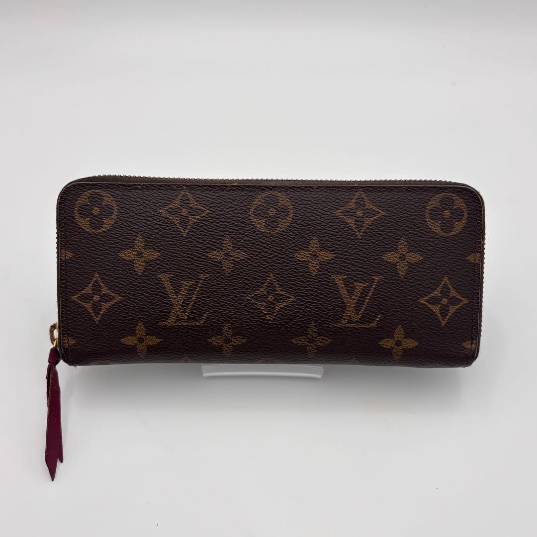 ルイヴィトン モノグラム　ポルトフォイユ　クレマンス　フューシャ 長財布