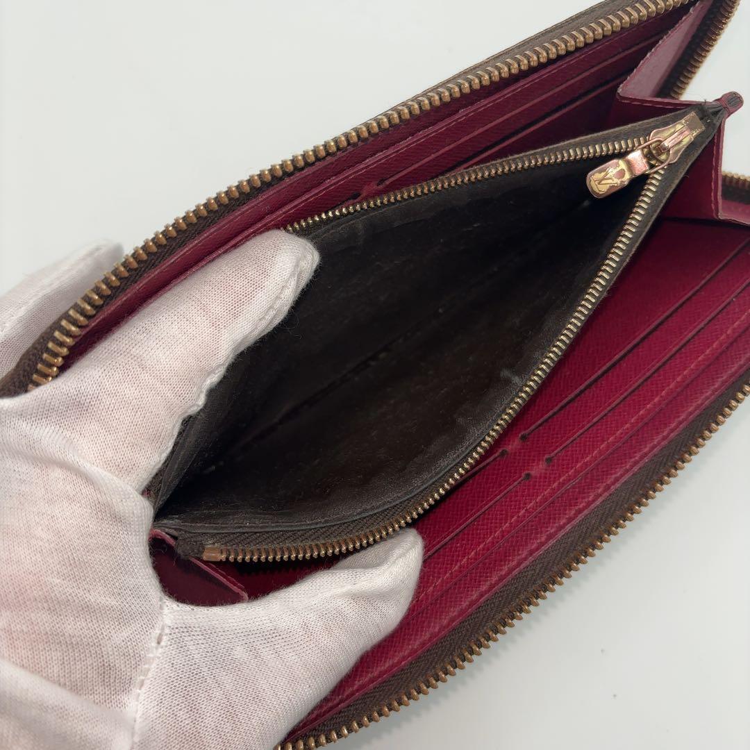 ルイヴィトン モノグラム　ポルトフォイユ　クレマンス　フューシャ 長財布