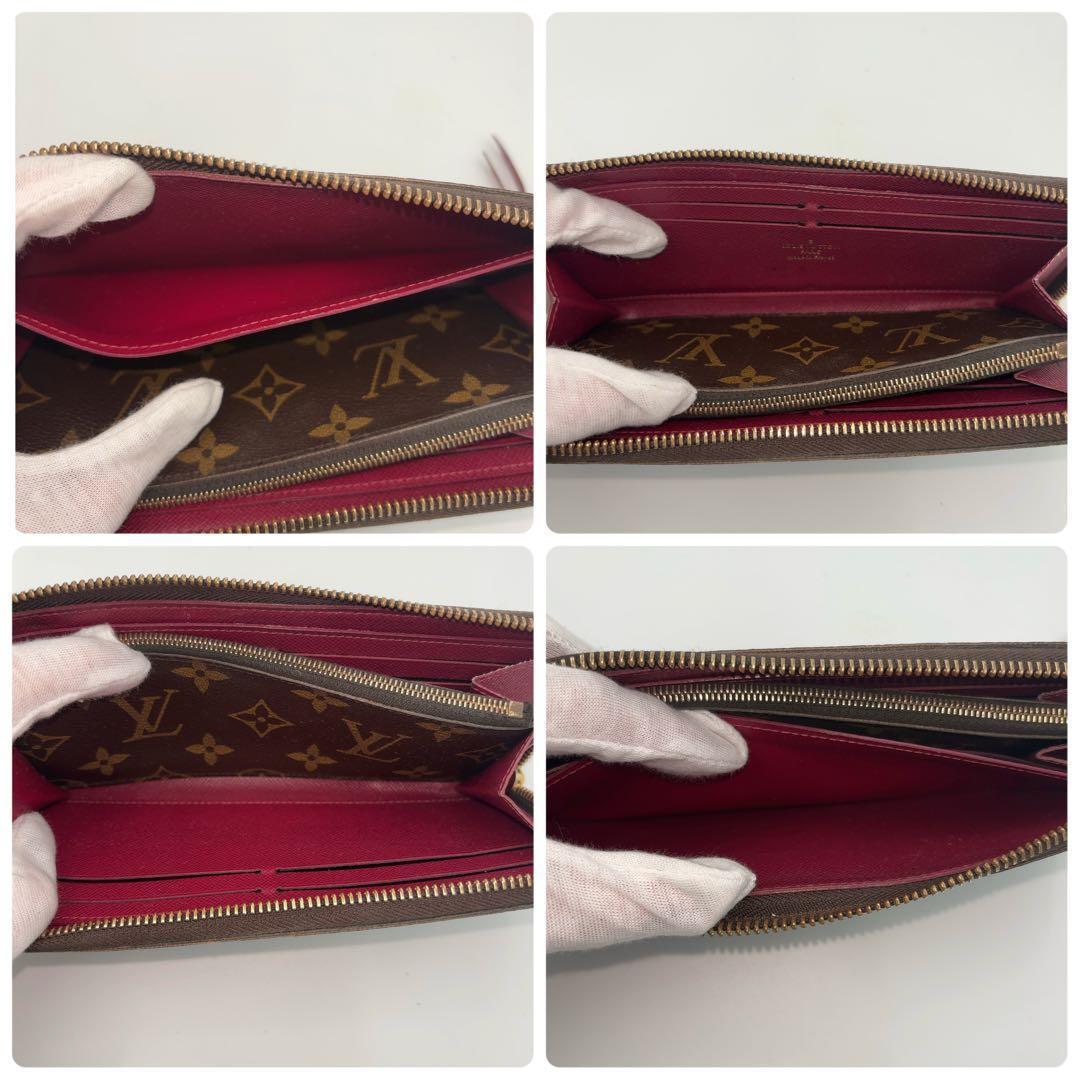 ルイヴィトン モノグラム　ポルトフォイユ　クレマンス　フューシャ 長財布