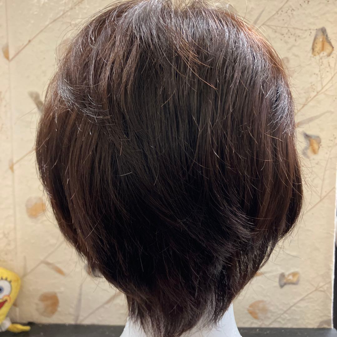 新品医療用ウィッグ ショートヘア ブラウン 総手植え RINGSJapan