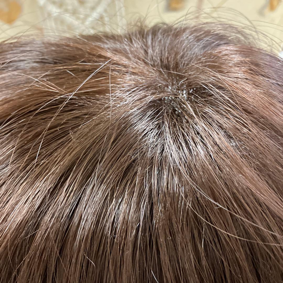 新品医療用ウィッグ ショートヘア ブラウン 総手植え RINGSJapan