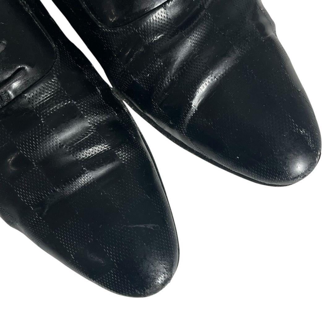 【川越清秀】 ルイヴィトン　ダミエ　ビジネスシューズ　レザー　パンチング