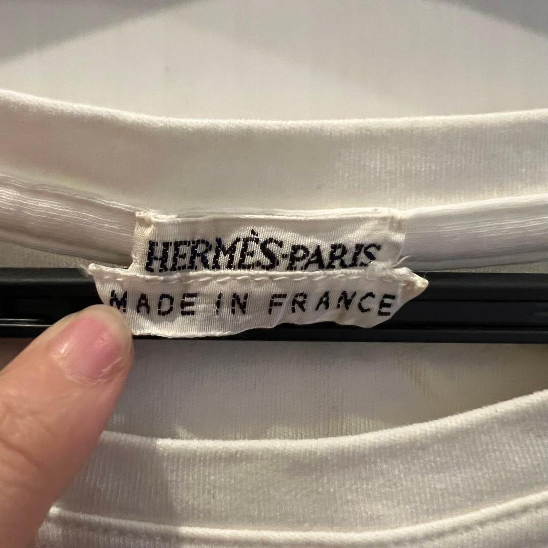 HERMÈS エルメス　ホワイト 半袖Tシャツ　40サイズ