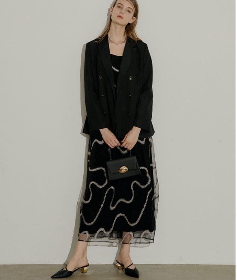 ワンピース LE'RURE/ Grafitti back drape cami dress