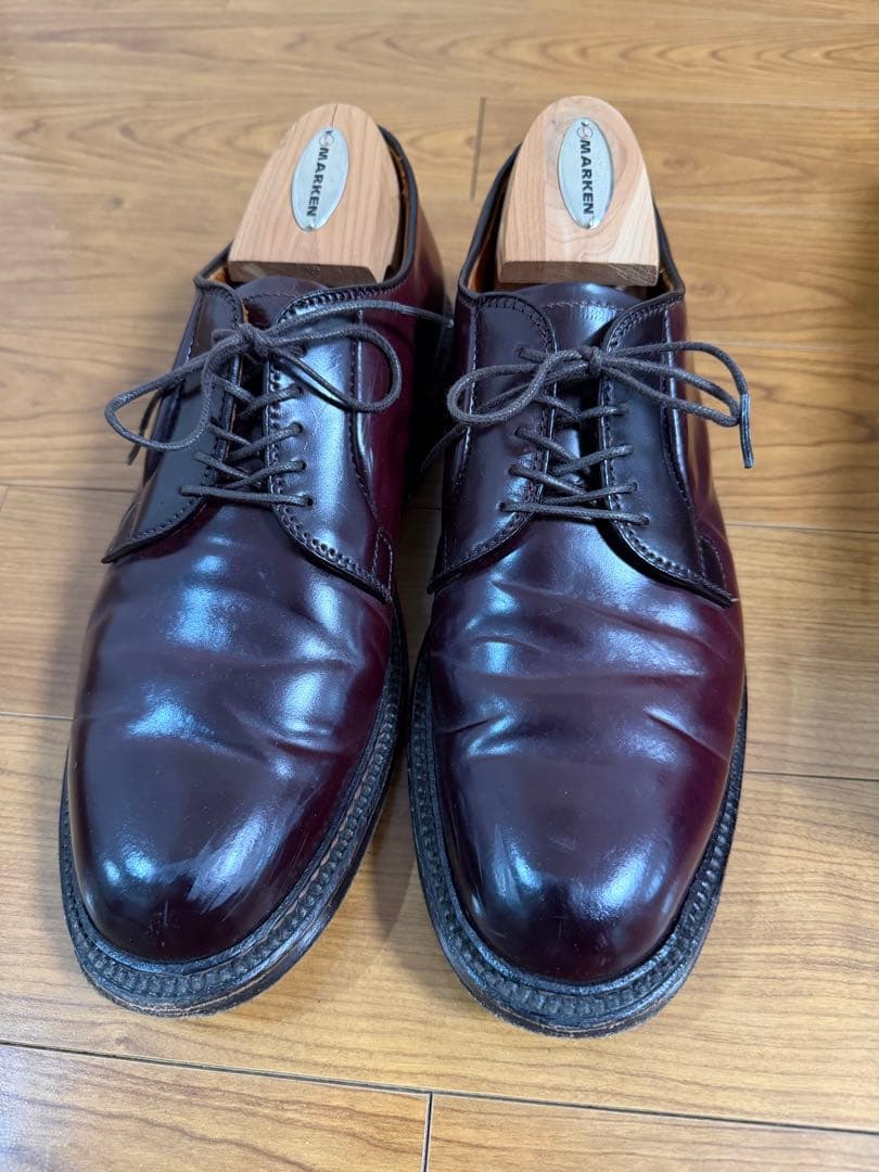 Alden 990 コードバン バーガンディ 7.5D オールデン プレーントゥ