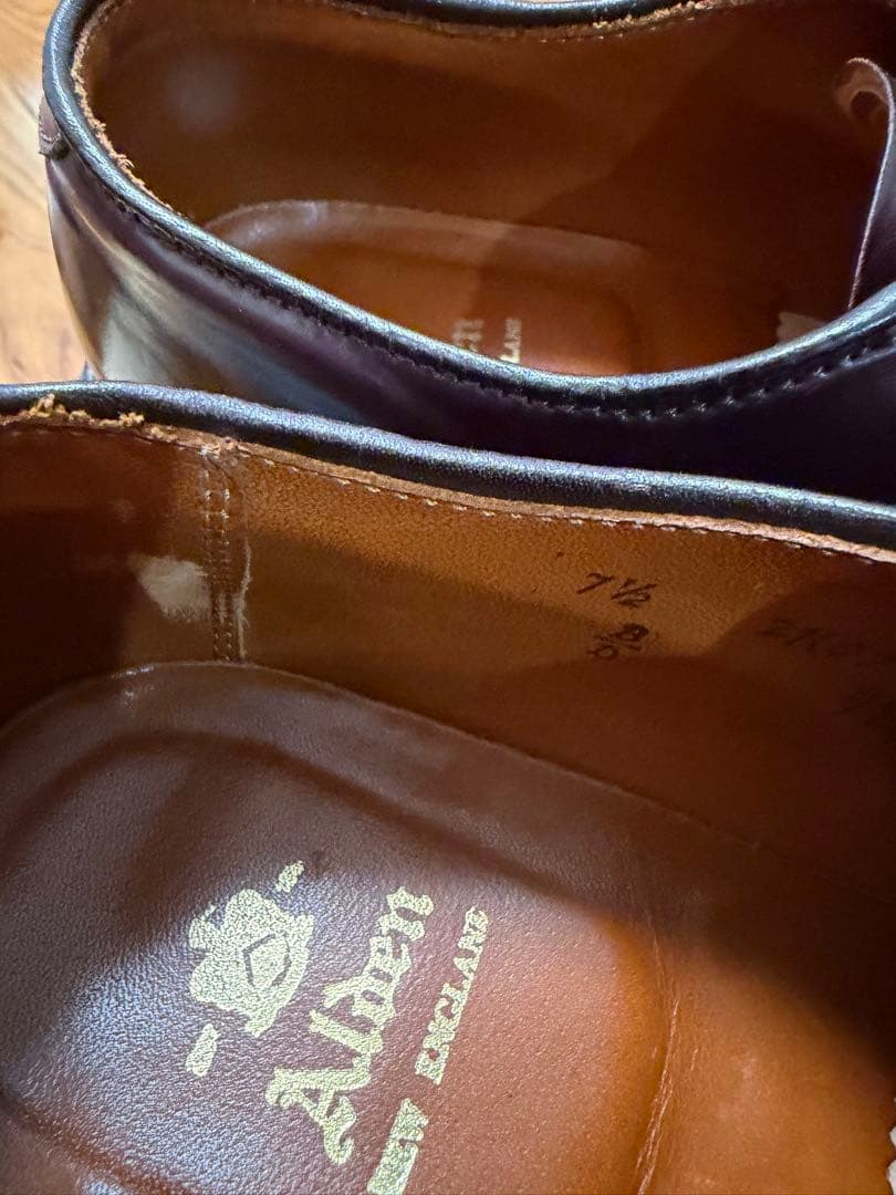 Alden 990 コードバン バーガンディ 7.5D オールデン プレーントゥ