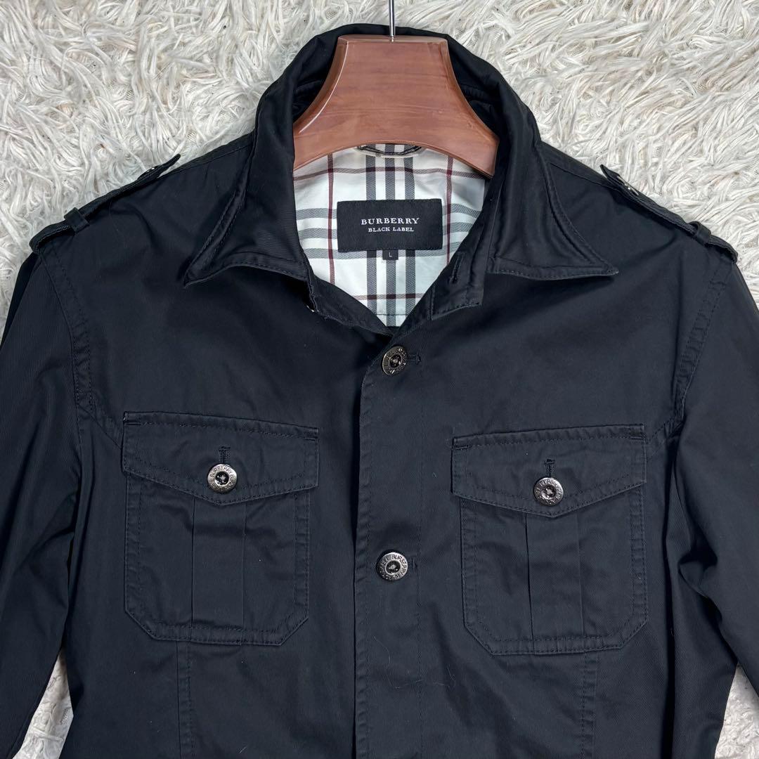 BURBERRY BLACK LABEL ミリタリージャケット　ノバチェック　L