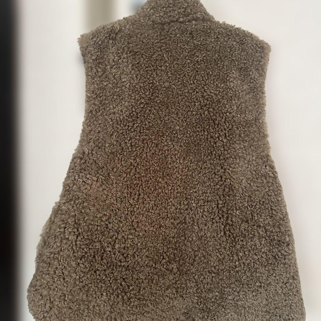 未使用　anuke アンヌーク Eco Fur Vestモカ36