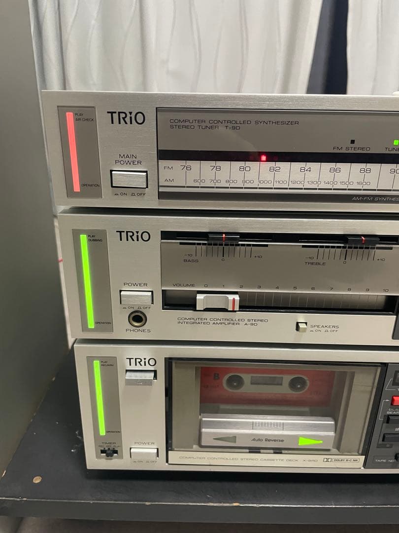 TRIO A-9D, X-9RD ,T9D, S-9Dコンポ シルバー/グレー