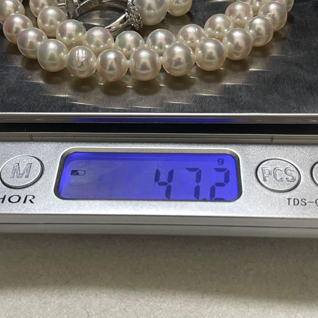 【超大珠✨3点セット】あこや真珠 8.0-8.5 ネックレス イヤリング パール