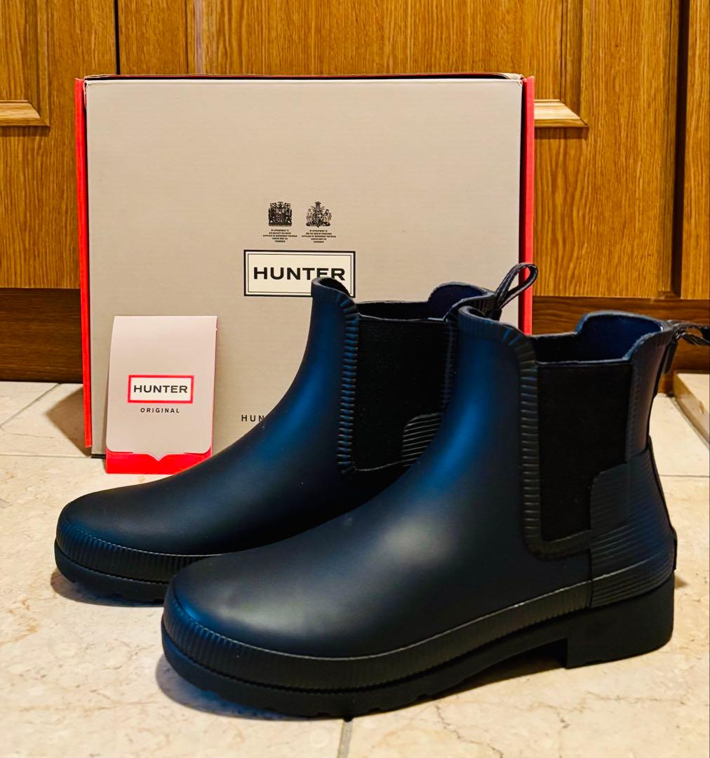 【新品未使用】HUNTER ハンターリファインドチェルシーテクスチャーブーツ