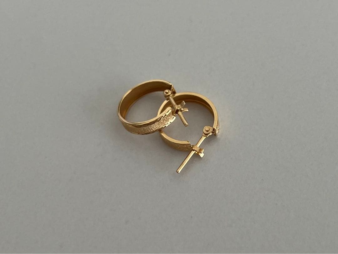 ゴールド 18Kフープピアス