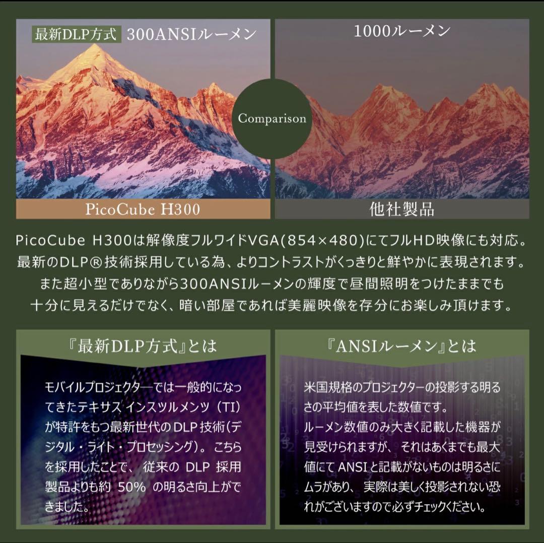 K フェリクロス 超小型プロジェクター PicoCube H300