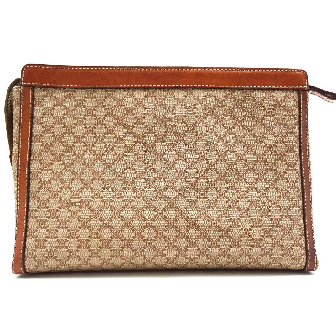 02202-1【セリーヌ】マカダム柄/クラッチバッグ/セカンドバッグ